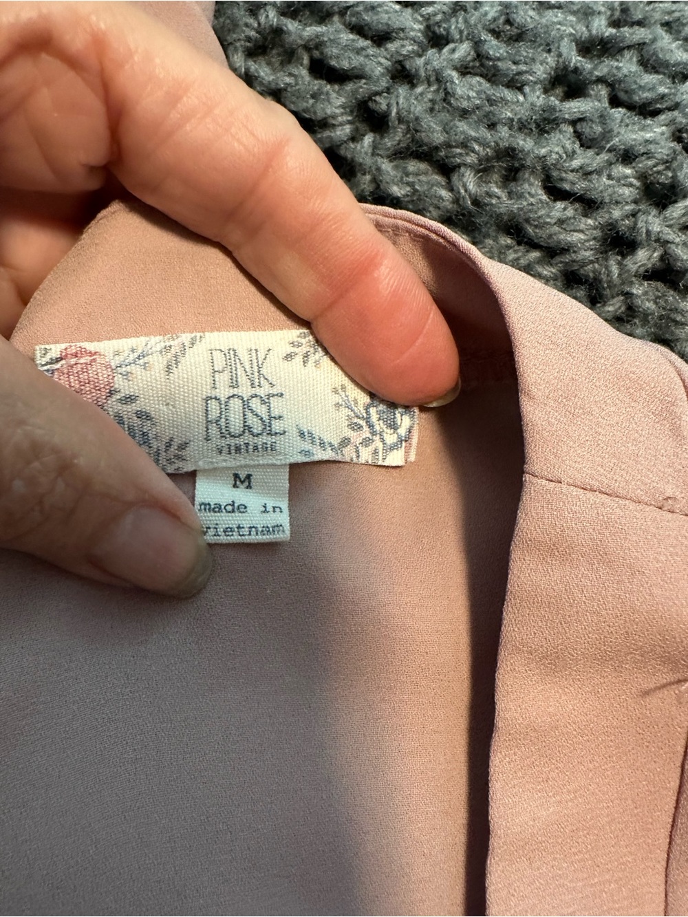Pink Rose Blush Pink Twist Front Blouse Size Medium Office Business Casual - Picture 3 of 4